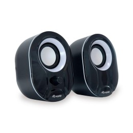 ÷ Altavoces 2.0 equip life 6w rms color negro y blanco jack 3.5