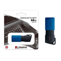 Pendrive Kingston Exodia M 64Gb USB 3.2 Gen.1 / Enganche para Llavero / Azul / DTXM/64GB