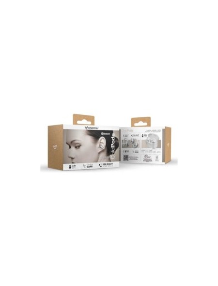 ÷ Auricular intrauditivo bluetooth energy sistem chicpods tws ipx4 bateria 23h blanco