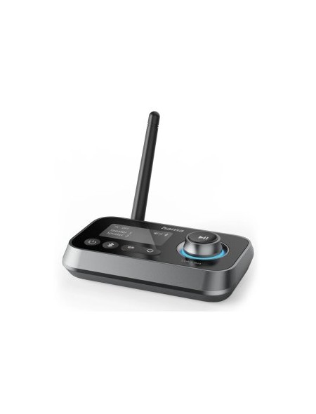 ÷ Adaptador bluetooth hama link.it duo transmisor receptor  jack 3.5mm usb-c 1m lcd controles 