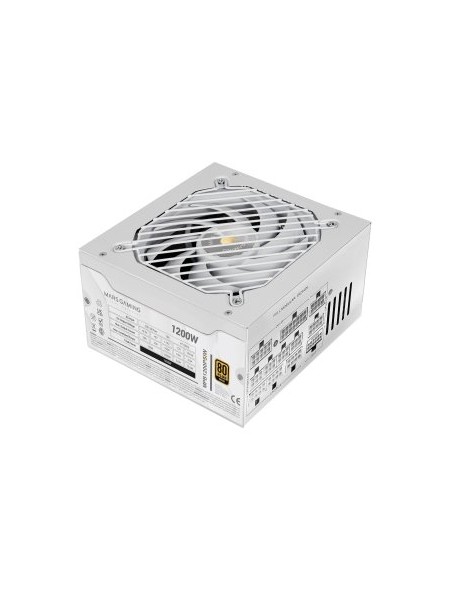 ÷ Fuente de alimentacion modular mars gaming 1200w mpb1200psiw atx 3.1 80 plus gold pfc activo blanco