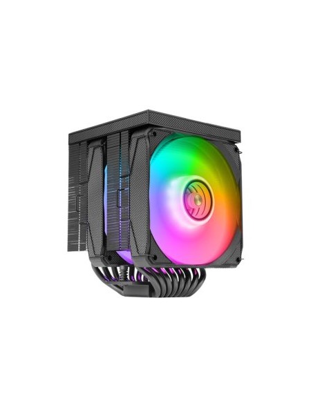 ÷ Ventilador con disipador de cpu mars gaming mcpulcdpro tdp 380w doble torre lcd argb negro