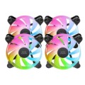 ÷ Kit 4xventilador interno argb mars gaming mf4a 120mm sin marco rodamiento fdb negro