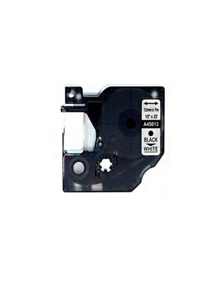 Etiquetas compatibles Dayma para DYMO D1 45013 Negro / Blanco S0720530