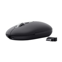 ÷ Mouse trust wireless seron hypscroll slim 400-2400dpi 6 botones recargable fsc grs negro