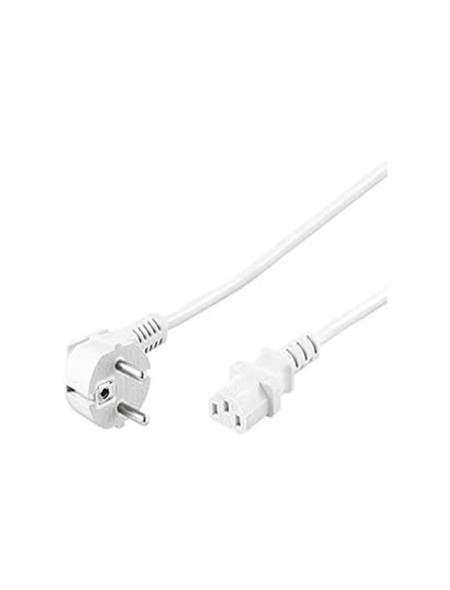 Cable alimentacion cpu a red schuko 1.8m / Blanco / Bulk ( Sin bolsa)