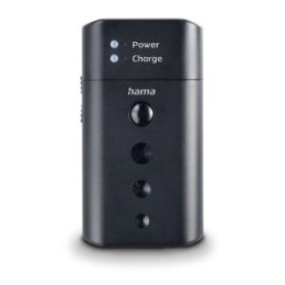 ÷ Cargador pilas recargables hama delta travel universal baterias de litio y nimh usb-c color negro