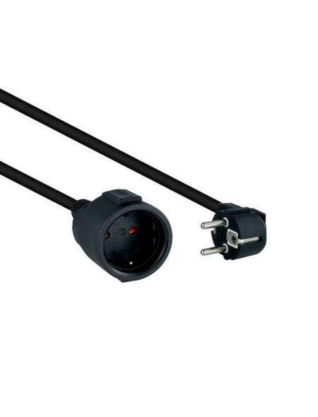 Cable prolongador / alargadera de corriente Schuko Nano / 5m / 16a / 4000w / Negro / 10.22.0605-BK