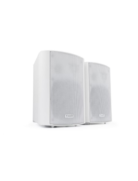 ÷ Altavoces 2.0 autoamplificados tooq tqows-01w multiconexiones color blanco con soporte de pared
