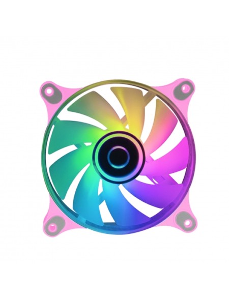 ÷ Ventilador interno mars gaming mf-3d pink 12x12cm argb efecto espejo infinito