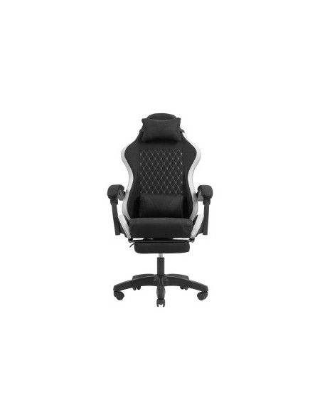 ÷ Silla gamer mars gaming mgcxfgrbl negra y blanca reclinable reposabrazo ajustable reposapies cojines