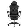 ÷ Silla gamer mars gaming mgcxfgrbl negra y blanca reclinable reposabrazo ajustable reposapies cojines