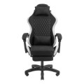 ÷ Silla gamer mars gaming mgcxfgrbl negra y blanca reclinable reposabrazo ajustable reposapies cojines