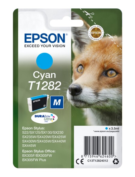 ÷ Tinta original epson t1282 cian c13t12824022 3.5ml - con alarma