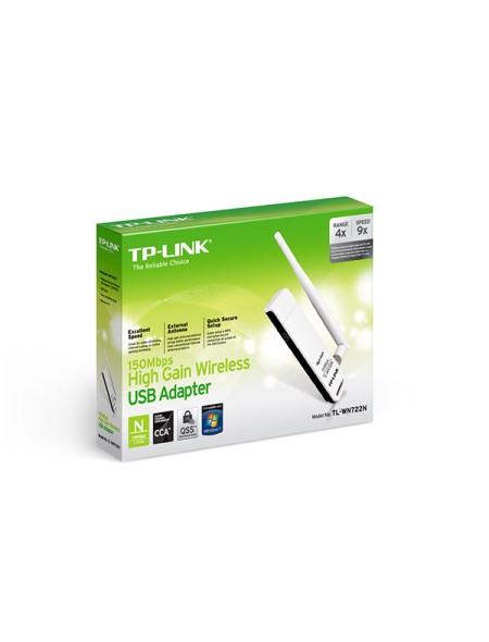 Tarjeta de Red USB Wifi TL-WN722N / 150Mbps / Antena desmontable / TP-Link