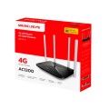 Router WIFI Movil Mercusys MB135-4G / 4G Lte / AC1200 Dual Band / NanoSIM / 4 Antenas / Negro