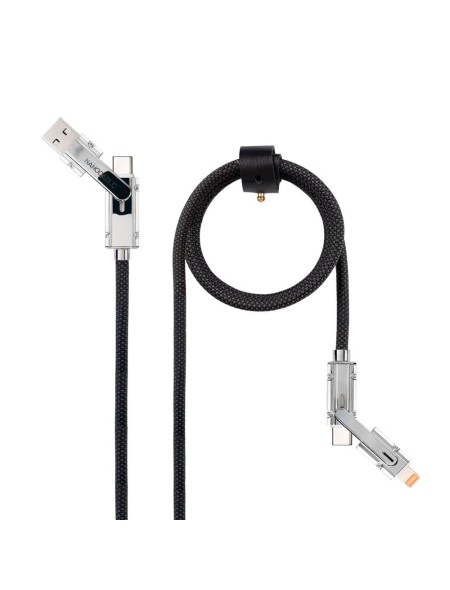 Cable datos USB - Type-C - Iphone / 1m / 27W / Negro / Indicador Led / Nanocable 10.01.2601
