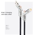 Cable datos USB - Type-C - Iphone / 1m / 27W / Negro / Indicador Led / Nanocable 10.01.2601
