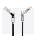Cable datos USB - Type-C - Iphone / 1m / 27W / Negro / Indicador Led / Nanocable 10.01.2601