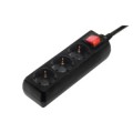 ÷ Regleta alimentacion hama con 3 tomas interruptor 1,4m 3500w 3x1,5mm color negro