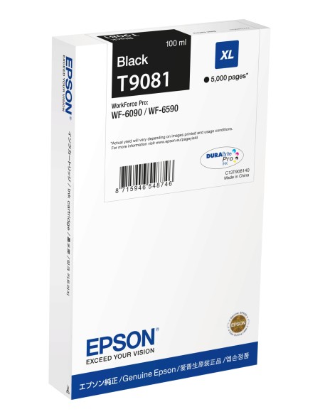 ÷ Tinta original epson t9081 xl negro c13t908140 100ml