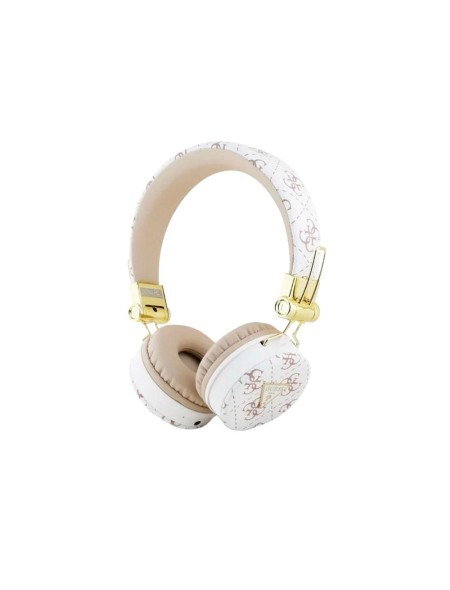 Auricular diadema inalámbrico Guess 4G Triangle / Cancelación de ruido / Bt 5.3 / 300 mAh / Blanco / GUBH70E4PTMH