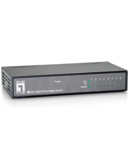 ÷ Switch level one no gestion 8p 10/100/1000 carcasa metalica geu-0822