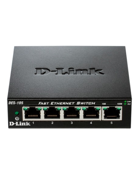 ÷ Switch no gestionable d-link des-105 5p ethernet carcasa metal sobremesa no rack