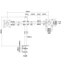 ÷ Soporte de mesa equip 650115 para 2 pantallas 13