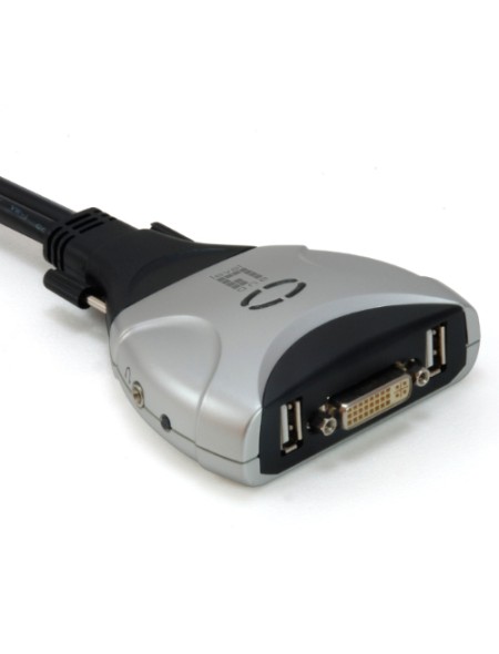 ÷ Conmutador automatico level one v/t/m 1a2 cpus dvii usb con audio cables incluidos kvm-0260