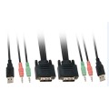 ÷ Conmutador automatico level one v/t/m 1a2 cpus dvii usb con audio cables incluidos kvm-0260