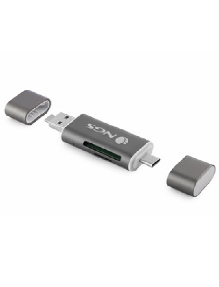 ÷ Card reader externo ngs ally reader - para tarjetas microsd / sd conectores usb microusbusb-c*