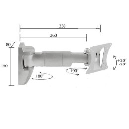 ÷ Soporte de pared orientable omb bisolution para pantalla 10-32
