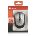 ÷ Mouse ngs wireless y bluetooth frizz 1000/1600 dpi con 5 botones color plata/negro