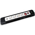 ÷ Regleta alimentacion equip con 4 tomas cable de red de 1.5 metros + 2 puertos usb proteccion sobreca