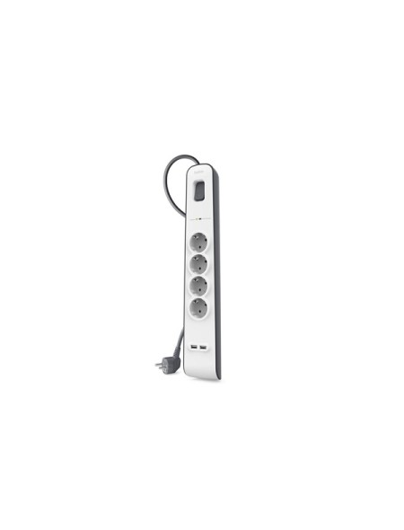 ÷ Regleta alimentacion belkin bsv401vf2m de protecci?n contra sobretensiones 4 tomas + 2 puertos usb (