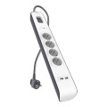 ÷ Regleta alimentacion belkin bsv401vf2m de protecci?n contra sobretensiones 4 tomas + 2 puertos usb (