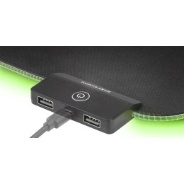 ÷ Alfombrilla mars gaming mmprgb2 iluminacion rgb en contorno tama?o xxl 800x300mm 4mm integra hub 2xu