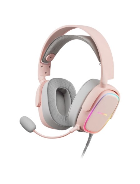 ÷ Headset mars gaming mhax pink jack 3.5mm altavoces hi-fi de 53mm microfono extraible iluminacion rgb