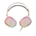 ÷ Headset mars gaming mhax pink jack 3.5mm altavoces hi-fi de 53mm microfono extraible iluminacion rgb