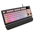 ÷ Teclado h-mecanico compacto tkl mars gaming mkaxes botones color pink estructura black boton roller 