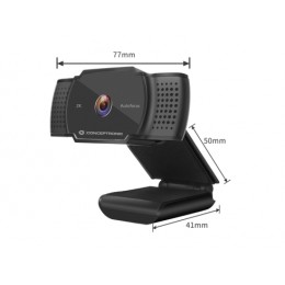 ÷ Webcam 2k conceptronic amdis 5mp usb 3.6mm 30 fps angulo vision 72 microfono integrado