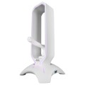 ÷ Soporte mars gaming mhhpro white para auriculares con hub usb 3.0 2p y bungee pra mouse con iluminac