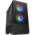 ÷ Caja microatx gaming mars gaming mcz black frontal mesh con 2xventilador rgb ventana lateral total u