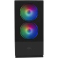÷ Caja microatx gaming mars gaming mcz black frontal mesh con 2xventilador rgb ventana lateral total u