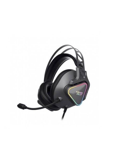 ÷ Headset gaming keepout hx801 7.1 con altavoces de 53mm usb 2.0 iluminacion rgb microfono plegable co