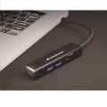 ÷ Hub 3.1 usb-c conceptronic donn08 3 puertos usb 3.0 y lector tarjetas sd / microsd