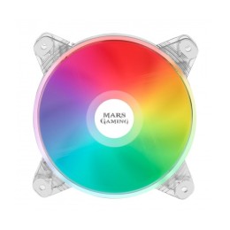 ÷ Ventilador interno mars gaming mfd transparente 12x12cm iluminacion dual chroma rgb ultra silencioso