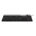 ÷ Teclado unykach multimedia a2930 usb dise?o slim con 105 teclas + 12 multimedia color negro