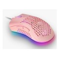 ÷ Mouse mars gaming rgb mmex dise?o hive pink 32kdpi pixart 3389pro switch superficie perforada ilumin